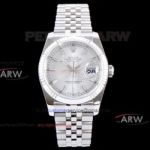 ARF Rolex Datejust 36 Swiss-3135 Watch - Silver Dial 904L Steel Jubilee